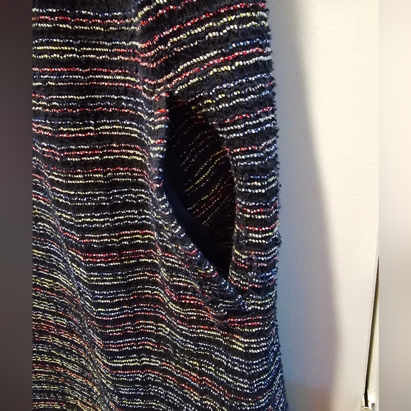 Loft Black Tweed Pocket Shift Dress Size 14 - Picture 5 of 7